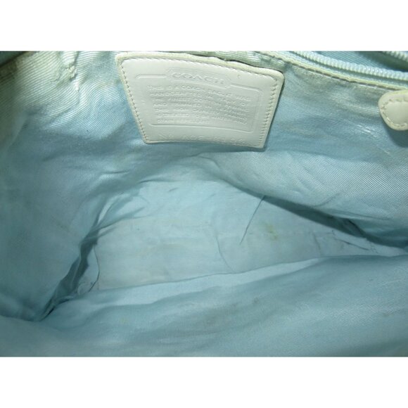 COACH Vintage Black & White Paisley Print Canvas & Leather Tote & wristlet - Picture 7 of 16